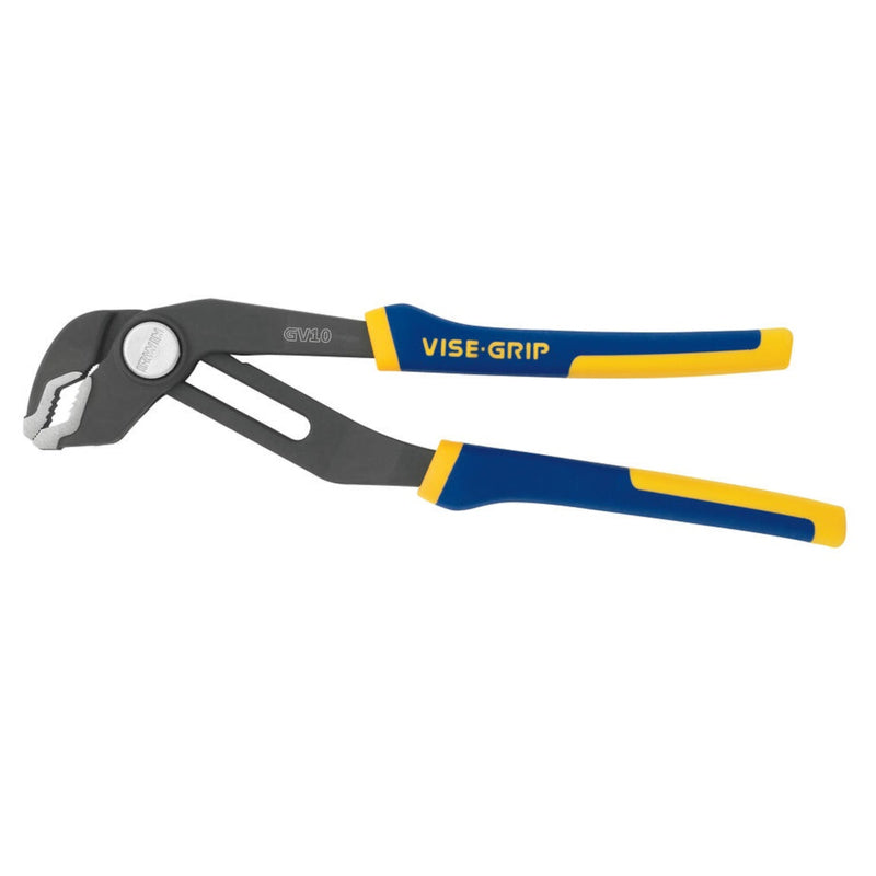 Emery Jensen 12-inch slip joint groove lock pliers with adjustable jaw for gripping and twisting various materials.
