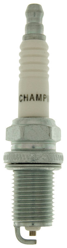Emery Jensen small engine spark plug RC12YC with metal tip and ceramic insulator, designed for small engine applications.