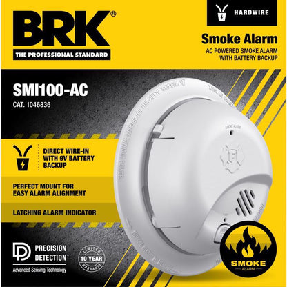 SMOKE ALARM ION 120v+bat