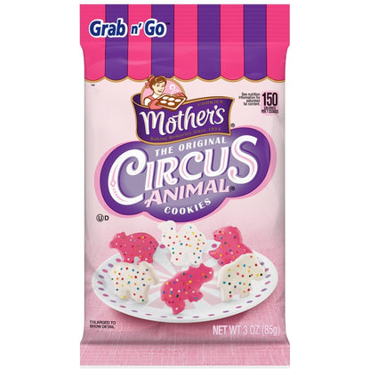 Six Emery Jensen Circus Animal Cookies in a colorful pack, featuring fun animal shapes, perfect for snacking and sharing.