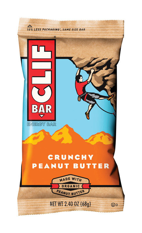 Pack of 12 Emery Jensen Clif Bar Crunchy Peanut Butter snacks, 2.4oz each, showing the snack bars in the image.