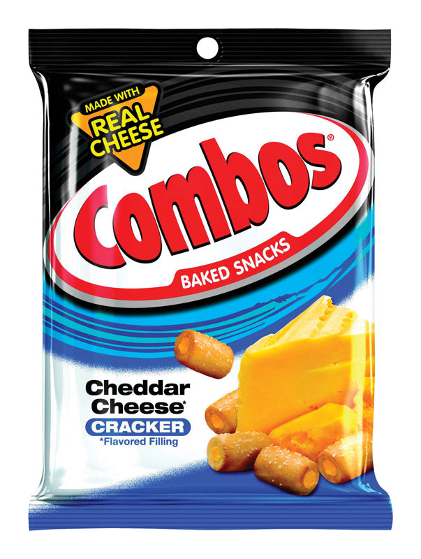Emery Jensen COMBOS CHDR Cheese Snacks, 6.3oz packs, pack of 12, crispy cheese-filled snack bags for on-the-go snacking