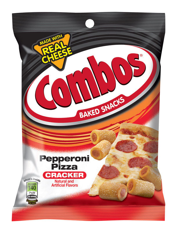 Emery Jensen COMBOS PPRNI Pizza snacks, 6.3oz, pack of 12, savory snack packs with pizza flavor and crunchy texture.