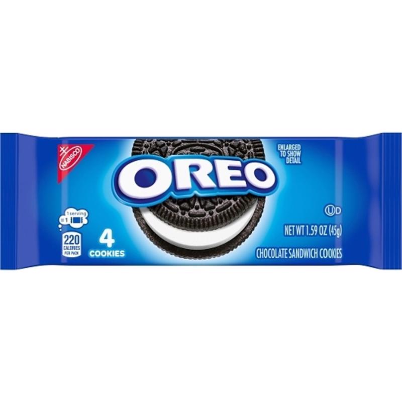 Emery Jensen Cookies CHC 1.59oz snack pack with four cookies, shown in a box of 10 packs for convenient snacking.