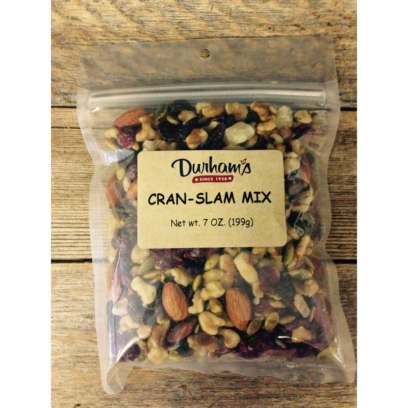 Assorted Cran-Slam Mix snacks in 7oz packs by Emery Jensen, displayed in a colorful variety pack.