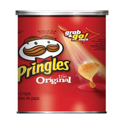 Pack of 12 Emery Jensen Pringles Original snack cans, 2.36oz each, showing the classic Pringles potato chips in colorful packaging.
