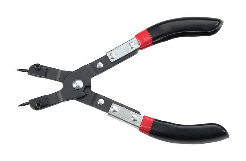 Emery Jensen internal snap ring pliers with ergonomic handles and precision tips for installing snap rings inside machinery.