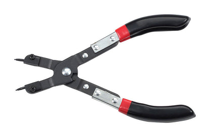 Emery Jensen internal snap ring pliers with ergonomic handles and precision tips for installing snap rings inside machinery.