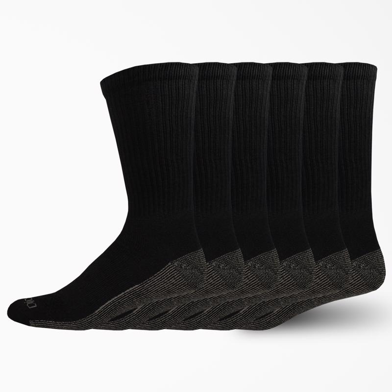 CREW SOCK MEN BLACK 6-12 - Pack of 2