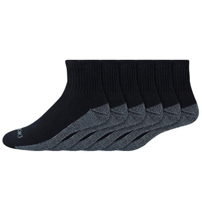 QUARTER SOCK BLK 6-12 - Pack of 2