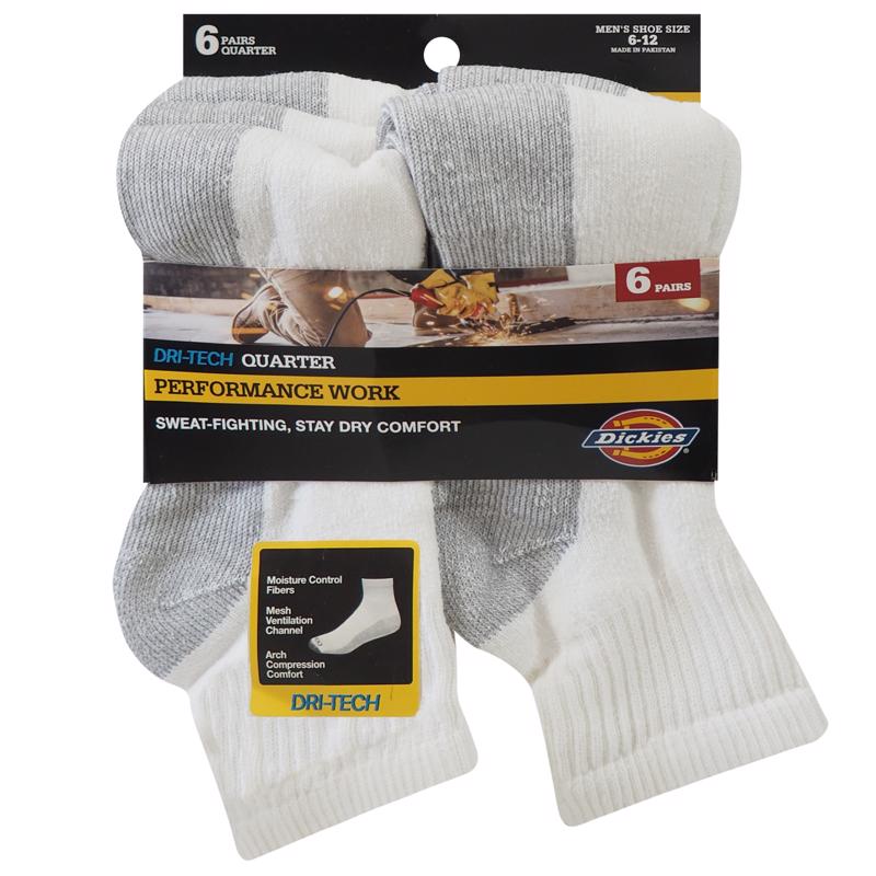 QUARTER SOCK WHT 6-12 - Pack of 2