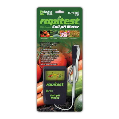 Emery Jensen soil test kit with pH meter and probe for accurate soil pH measurement and testing.