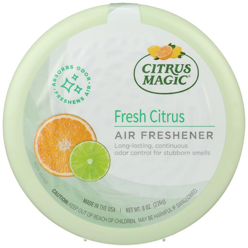 Emery Jensen Citrus Air Solid Air Fresheners in 8 oz packs, shown in a pack of six with vibrant citrus scent packaging.