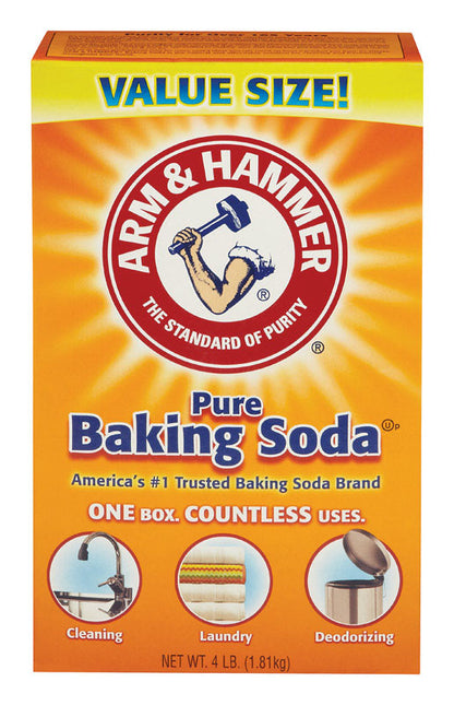 Six Emery Jensen Deodrzr Baking Soda solid air fresheners in a pack, designed to freshen and deodorize indoor spaces naturally.