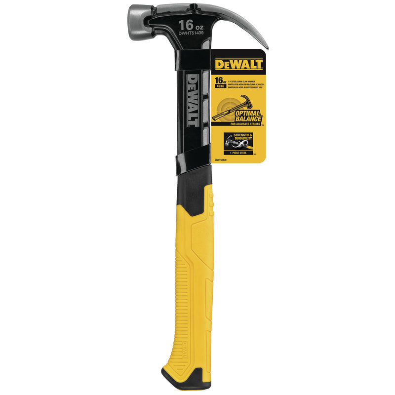 Pair of Emery Jensen solid steel claw rip hammers with curved claw design, 16 oz weight, smooth finish, pack of 2.