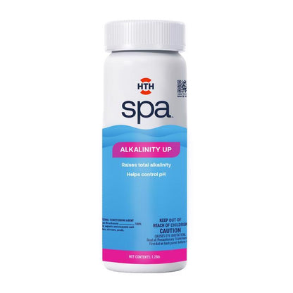 Emery Jensen spa chemicals alkaline increase powder in a 1.25lb pack, showing six containers for pool chemical adjustment.