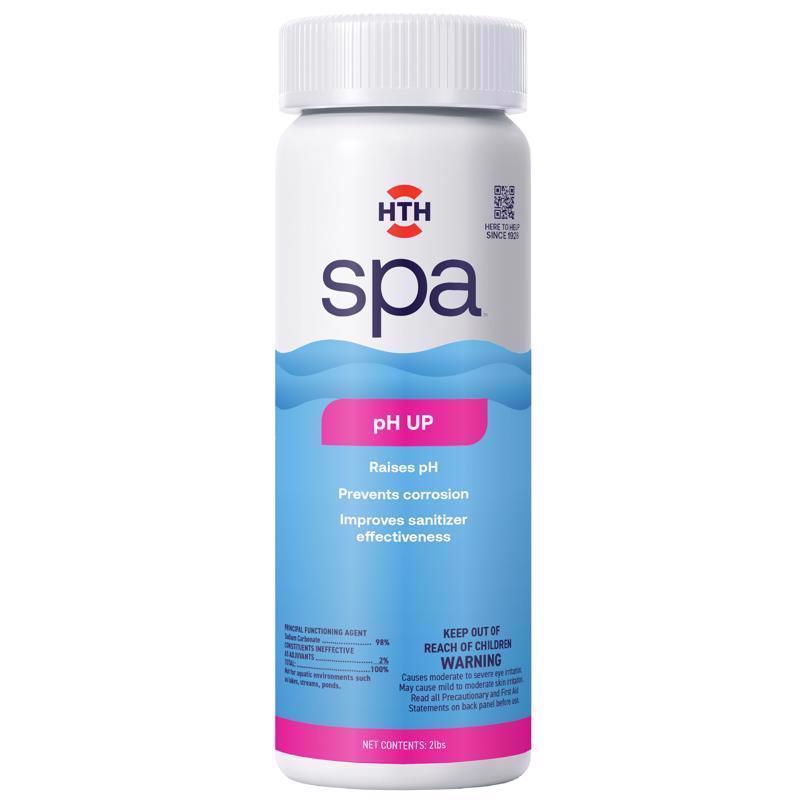 Emery Jensen SPA CHEMICALS SPA pH increaser HTH 2lb, pack of 6, used to balance spa water pH levels for optimal comfort.