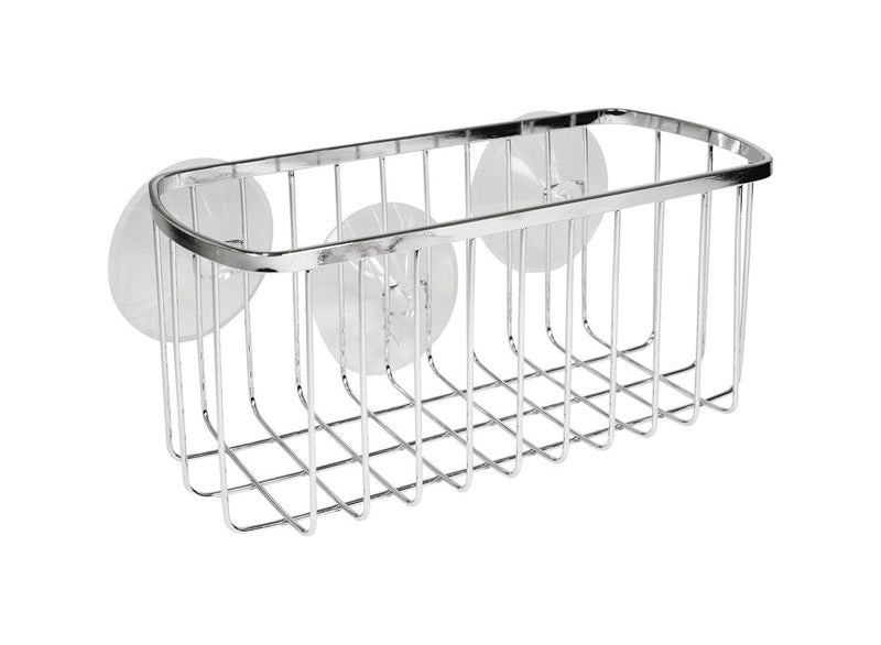 Emery Jensen shower basket from space savers organizer collection, wall-mounted bathroom storage for shampoo and soap.