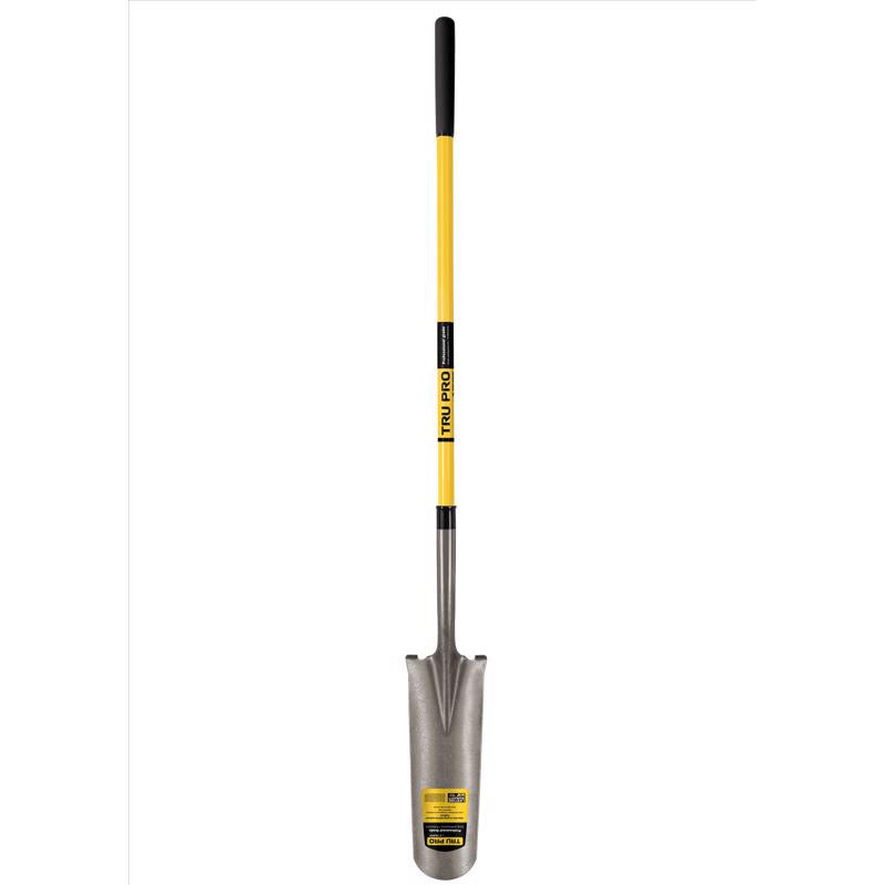 Emery Jensen SPAD LNG handle drain spade with 16-inch blade for gardening and landscaping tasks.