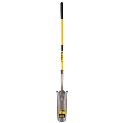 Emery Jensen SPAD LNG handle drain spade with 16-inch blade for gardening and landscaping tasks.