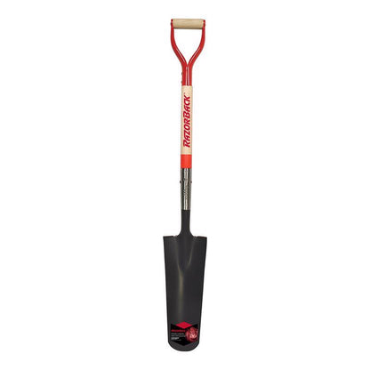 Emery Jensen 16-inch spade drain tool, durable metal spade with a wide blade for efficient digging and trenching.