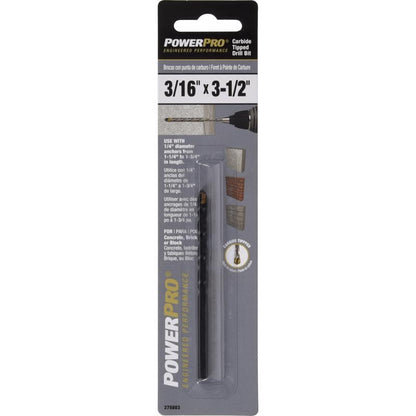 Emery Jensen 3/16x3-1/2 inch drill bit for special anchors, shown with the drill bit and anchor components on a white background.