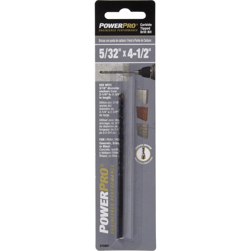 Emery Jensen special anchors drill bit 5/32x4-1/2 inches for concrete and masonry drilling, shown in the product image.