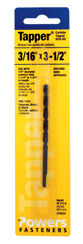 Emery Jensen special anchors with 3/16x3-1/2 inch tapper bit for secure installation and fastening applications.