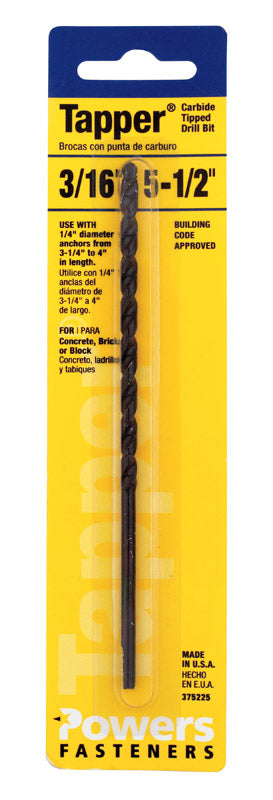 Emery Jensen special anchors with 3/16x5-1/2 tapper bit for secure fastening in construction or DIY projects.