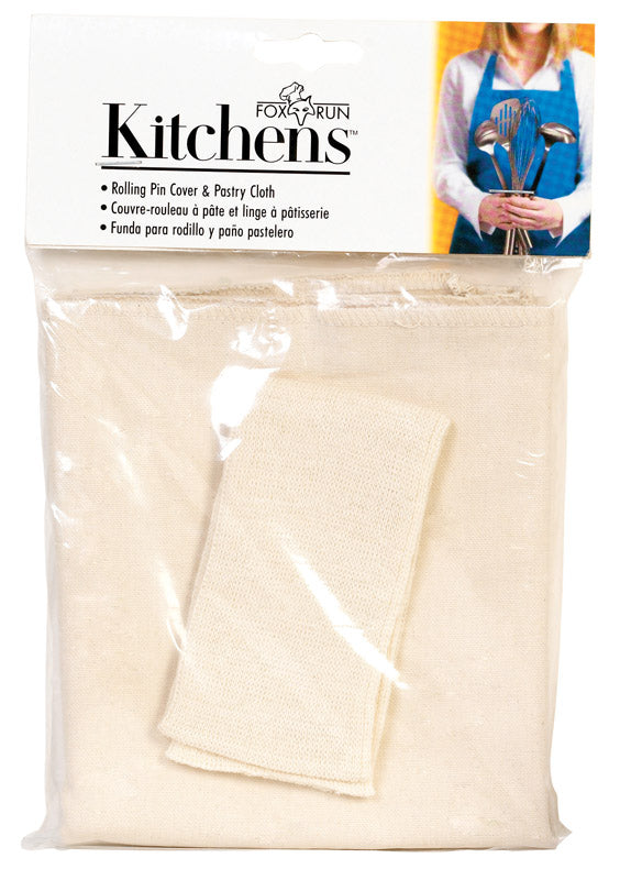 Emery Jensen cloth pastry rolling pin with textured surface, specialty baking accessory for even dough rolling.