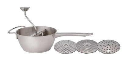 Emery Jensen Mill Food 2QT stainless steel specialty appliance on a kitchen countertop with a clear view of the product.