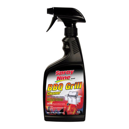 Set of six Emery Jensen CLEANR BBQ Grill cleaners in 22 oz bottles, designed for effective grill surface cleaning.