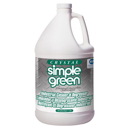 Six 1-gallon bottles of Emery Jensen Clner&Dgreser LQD specialty cleaner in a pack, featuring white bottles with labels.