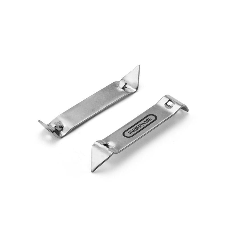 Emery Jensen stainless steel bottle openers, specialty gadgets, set of two, durable design for opening bottles easily.