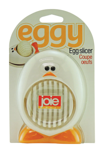 Eggy egg slicer by Emery Jensen, a specialty kitchen gadget with stainless steel blades for even egg slices.