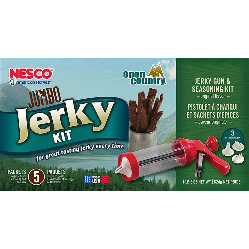 Emery Jensen jumbo 6oz jerky gun, a specialty gadget for making homemade jerky with a large capacity.