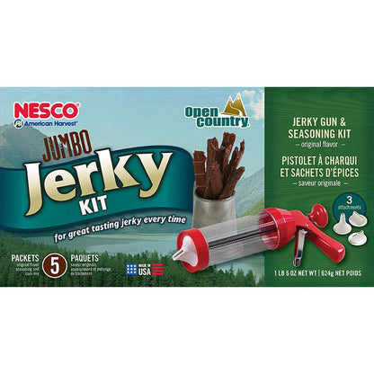 Emery Jensen jumbo 6oz jerky gun, a specialty gadget for making homemade jerky with a large capacity.