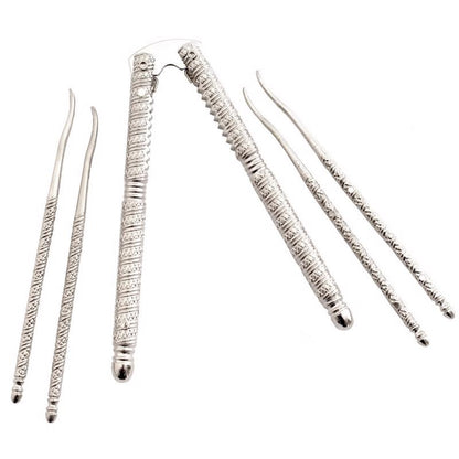 Emery Jensen nutcracker and pick set, a specialty gadget for cracking nuts and removing shells, with stainless steel tools.