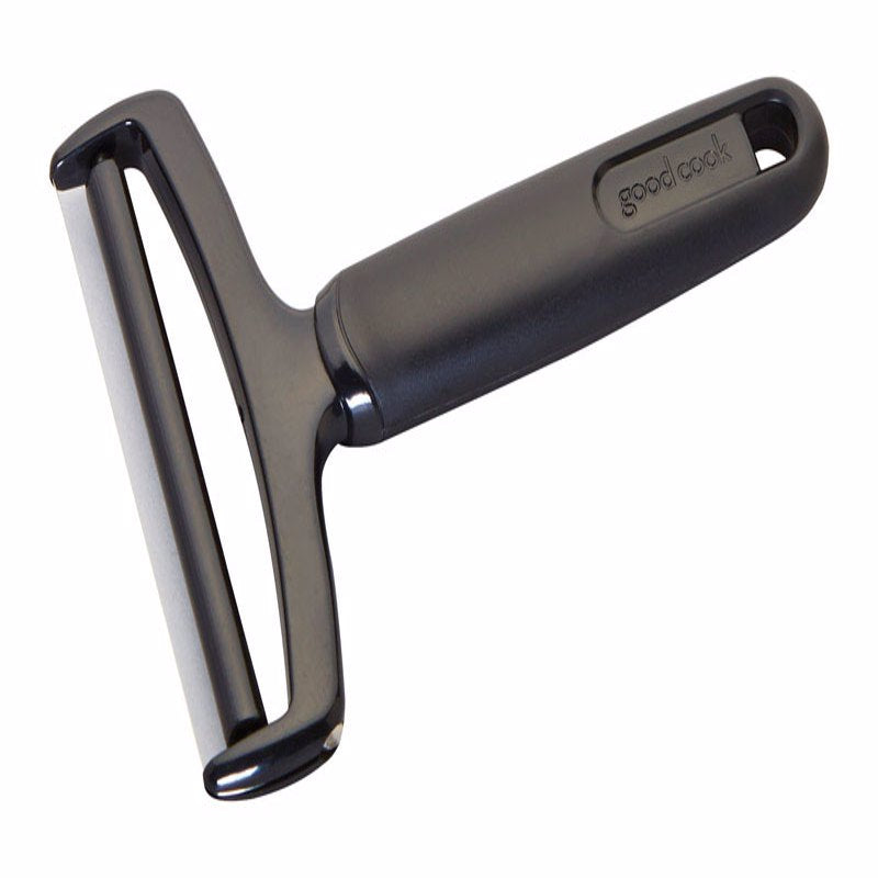 Wire cheese slicer from Emery Jensen, a specialty gadget with a stainless steel wire for even cheese slices.