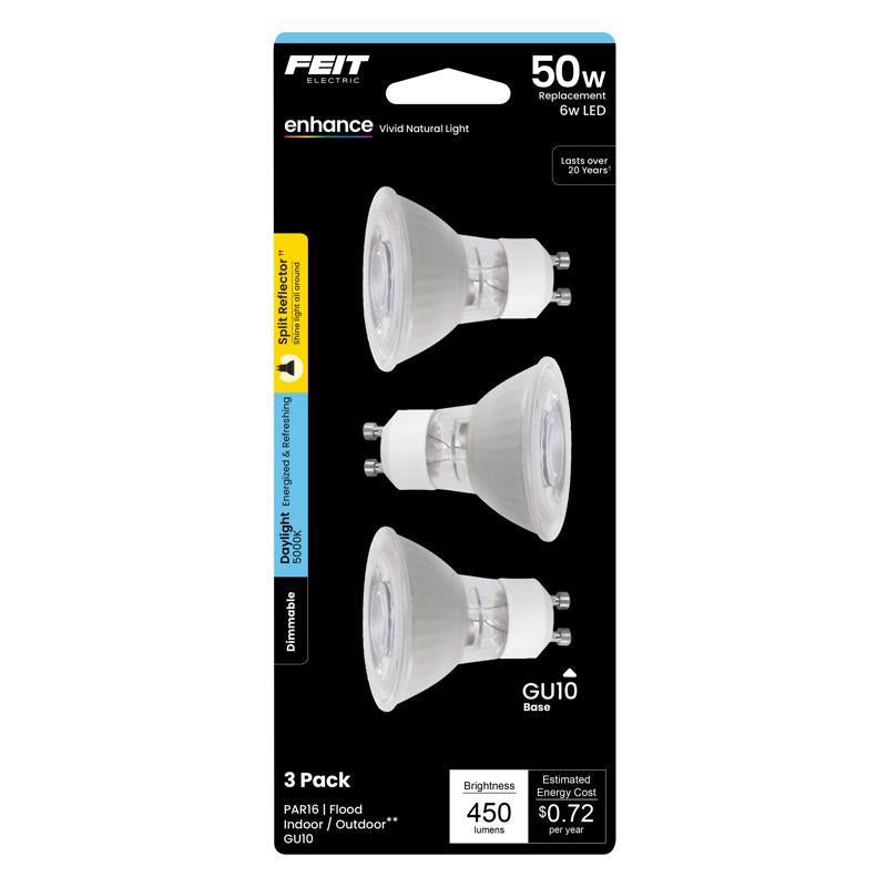 LED MR16 GU10 DL 50W 3PK