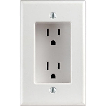 RECEPT RECESSD 15A WHT