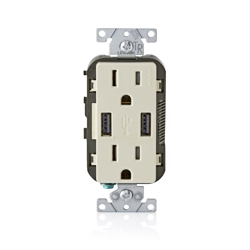 Emery Jensen USB charger with receptacle designed for specialty receptacles, shown with its LA electrical connection.