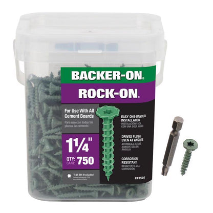 Emery Jensen CMNT Board Screw #9, specialty screws, 750-pack, with metal threading for wood and drywall installation.