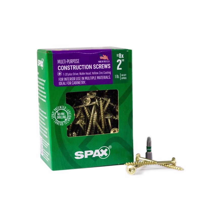 Emery Jensen #8x2" T20+ specialty screw, shown head and threaded body, designed for construction and fastening applications.