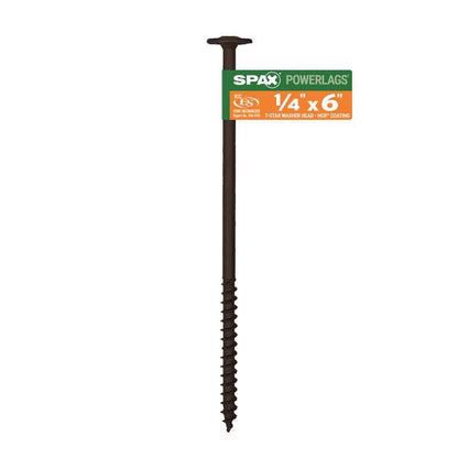 LAG SCREW 1/4"X6" HCR - Pack of 50