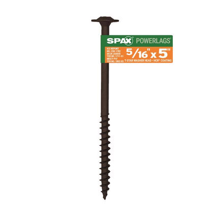 LAG SCREW HCR 5/16X5" - Pack of 25