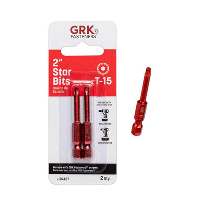 STAR BIT T15 x 2" RED 2P