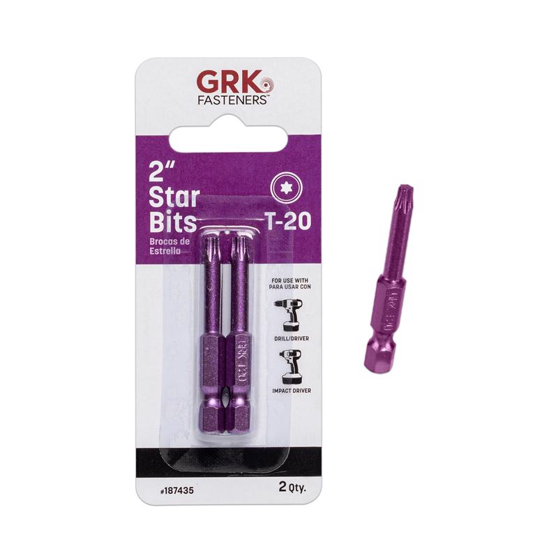STAR BIT T20 x 2"PRPL 2P