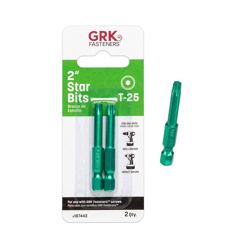 STAR BIT T25 x 2" GRN 2P
