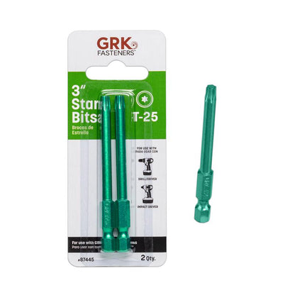 STAR BIT T25 x 3" GRN 2P